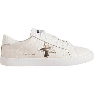 NEW VINTAGE HAVANA Carla Sneakers in Off Wht Croco For Women 725 3s2